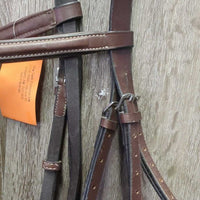 Rsd/FS Bridle, Braided Reins *gc/vgc, clean & dirt residue/film, stiff, dry, mnr scratches, scrapes & rubs
