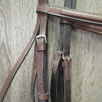 Rsd/FS Bridle, Braided Reins *gc/vgc, clean & dirt residue/film, stiff, dry, mnr scratches, scrapes & rubs
