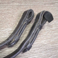 Soft Rubber Reins, stoppers *gc/fair, dry, stiff, peeled off dots, v.rubbed, residue, stiff spot
