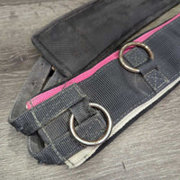 Neoprene & Nylon Web Lungeing Surcingle, Neoprene Girth *fair/poor, v.faded, UNSTITCHED, PEELING, cracks, Rusty, frayed holes, stiff, dry, rough
