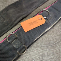 Neoprene & Nylon Web Lungeing Surcingle, Neoprene Girth *fair/poor, v.faded, UNSTITCHED, PEELING, cracks, Rusty, frayed holes, stiff, dry, rough
