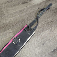 Neoprene & Nylon Web Lungeing Surcingle, Neoprene Girth *fair/poor, v.faded, UNSTITCHED, PEELING, cracks, Rusty, frayed holes, stiff, dry, rough
