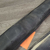 Neoprene & Nylon Web Lungeing Surcingle, Neoprene Girth *fair/poor, v.faded, UNSTITCHED, PEELING, cracks, Rusty, frayed holes, stiff, dry, rough
