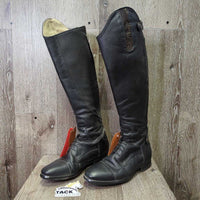 Field Boots, zips *gc, clean, missing Logo Tab, rubs, holey edges, stiff zipper, faded spots, dings
