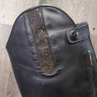 Field Boots, zips *gc, clean, missing Logo Tab, rubs, holey edges, stiff zipper, faded spots, dings
