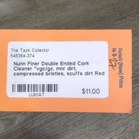 Double Ended Cork Cleaner *vgc/gc, mnr dirt, compressed bristles, scuffs dirt
