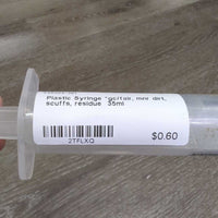Plastic Syringe *gc/fair, mnr dirt, scuffs, residue

