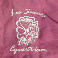 Hanging Bandage Holder "Los Suenos Equestrian" *gc/fair, dirty, broken snap, stains, rubs
