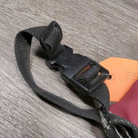 Hanging Bandage Holder "Los Suenos Equestrian" *gc/fair, dirty, broken snap, stains, rubs
