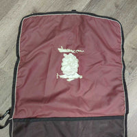 Hanging Bandage Holder "Los Suenos Equestrian" *gc/fair, dirty, broken snap, stains, rubs
