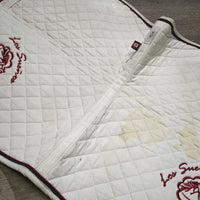 Quilt Jumper Saddle Pad "Los Suenos Equest" *gc, clean, v.stained, dingy, puckers, creased
