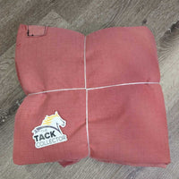 Rain Sheet, tail *fair, clean, 0 legs, 0 wpf, repairs, v faded, mnr hair, tears, stains, snags, missing velcro
