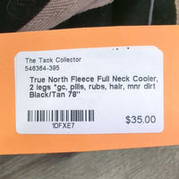 Fleece Full Neck Cooler, 2 legs *gc, pills, rubs, hair, mnr dirt
