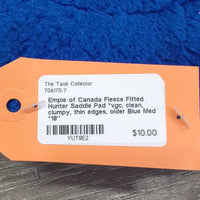 Fleece Fitted Hunter Saddle Pad *vgc, clean, clumpy, thin edges, older
