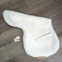 Fleece Fitted Hunter Saddle Pad *gc/fair, v.clumpy, hair, pills, older, unstitched
