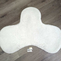 Fleece Fitted Hunter Saddle Pad *gc/fair, v.clumpy, hair, pills, older, unstitched
