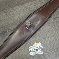 Padded Leather Girth, 2x els, x3 d rings *vgc/gc, clean, hair, residue, rubs, scrapes, stains
