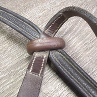 FS Rsd Padded Standing Martingale, stopper *gc/vgc, clean, seam residue, creases, split leather, clean, xholes, cracked rubber
