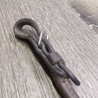 Fine Soft Rolled Leather Pommel Strap, buckles *gc, mnr dirt, rubs, twist, residue, threads, scrapes
