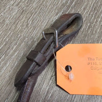 Fine Soft Rolled Leather Pommel Strap, buckles *gc, mnr dirt, rubs, twist, residue, threads, scrapes
