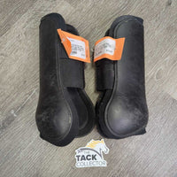 Front & Hind Open Boots, velcro *gc, clean, residue, hair, scuffs, faded, residue, rubs, pills, threads
