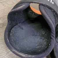 Pr Open Hind Boots, velcro *gc, hair, rubbed lining, mnr tears, scuffed, dirt
