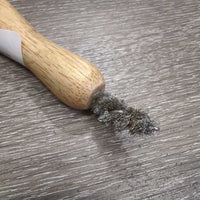 Cork Cleaner Tool, wire bristles *gc, tape, bent, mnr crushed bristles
