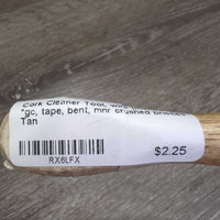 Cork Cleaner Tool, wire bristles *gc, tape, bent, mnr crushed bristles

