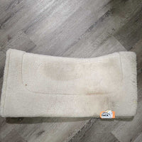 Fleece Liner Western Saddle Pad *gc, hair, dirt, stains, clumpy, thin/flattened spots, pills, older
