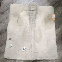 Fleece Liner Western Saddle Pad *gc, hair, dirt, stains, clumpy, thin/flattened spots, pills, older
