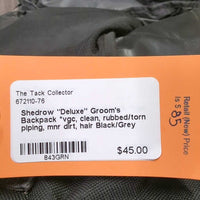 "Deluxe" Groom's Backpack *vgc, clean, rubbed/torn piping, mnr dirt, hair
