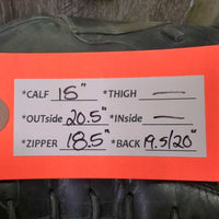 Field Boots, Zips *vgc, mnr dirt?fading, creases, scuffs, scrapes & film
