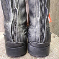 Pr Field Boots, Zips *gc, clean & dirty, hair, rubs, faded, rubs, v.loose toe soles, Missing Lace, toe dent-R, v.torn edges
