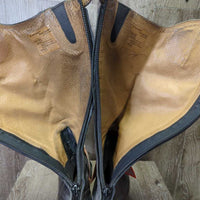 Pr Field Boots, Zips *gc, clean & dirty, hair, rubs, faded, rubs, v.loose toe soles, Missing Lace, toe dent-R, v.torn edges
