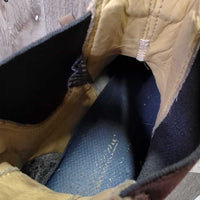 Square Toe Distressed Leather Boots, Pull On *gc, dirty, rubs, faded, scuffs, scrapes
