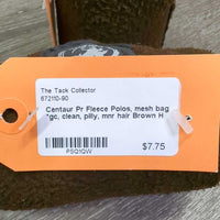 Pr Fleece Polos, mesh bag *gc, clean, pilly, mnr hair
