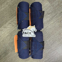 4 Stretchy Nylon Leg Wraps *gc, clean & dirty, snags, rubs, missing stitches, edges: pilly & rough
