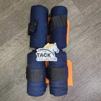 4 Stretchy Nylon Leg Wraps *gc, clean & dirty, snags, rubs, missing stitches, edges: pilly & rough
