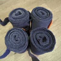 4 Stretchy Nylon Leg Wraps *gc, clean, mnr lose stitching, snags & rubs, edges: pilly/rough & discolored?stains
