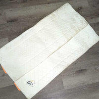 Pr Cotton No Bow Leg Quilts *gc, stained, puckered, mnr hair, dirt, tear, marker
