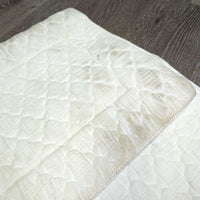 Pr Cotton No Bow Leg Quilts *gc, stained, puckered, mnr hair, dirt, tear, marker
