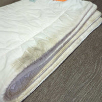 Pr Cotton No Bow Leg Quilts *gc, stained, puckered, mnr hair, dirt, tear, marker
