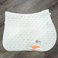 Quilt Jumper Pad *gc, cut tabs, stains, mnr dingy, hair, unstitched, threads, rubs, pills, holey edges
