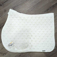 Quilt Jumper Pad *gc, cut tabs, stains, mnr dingy, hair, unstitched, threads, rubs, pills, holey edges
