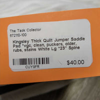 Thick Quilt Jumper Saddle Pad *vgc, clean, puckers, older, rubs, stains
