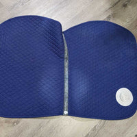 Thin Quilt Jumper Saddle Pad "Desert International Horse Park" *gc, clean, faded, hairy, mnr snags, stains, puckers, folds & rubs
