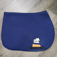 Thin Quilt Jumper Saddle Pad "Desert International Horse Park" *gc, clean, faded, v.hairy, thin/rubbed edges
