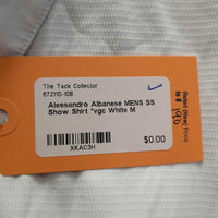 MENS SS Show Shirt, 1/3 Button Up *vgc, clean, mnr puckered collar, crinkles & pills
