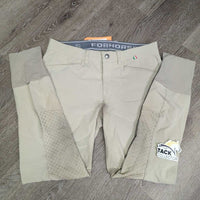 MENS Euro Seat Sticky Knee Breeches *fair/gc, discolored/stains seat & legs, rubs & pills, seam rubs & undone stitching
