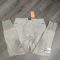 MENS Euro Seat Sticky Knee Breeches *fair/gc, discolored/stains seat & legs, rubs & pills, seam rubs & undone stitching
